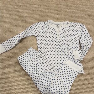 Roller Rabbit White and Blue Heart Pajama Set